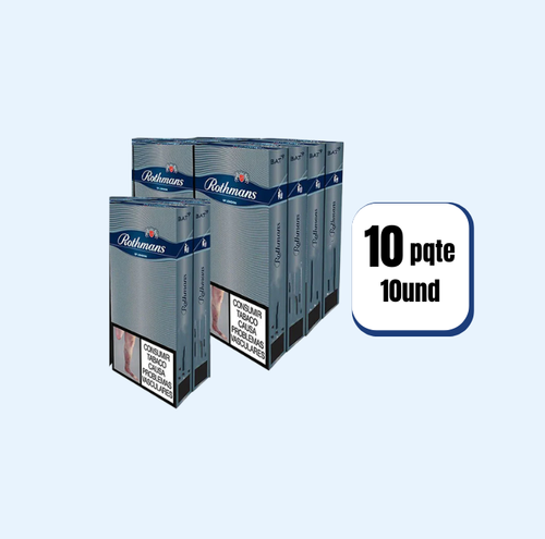 Cigarrillo Cartón Rothmans Gris 10 Paquetes  10 Und