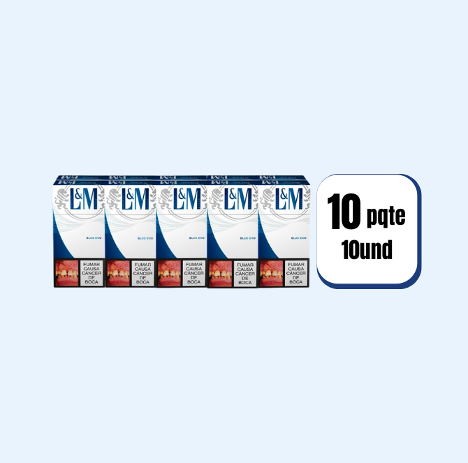 Cigarrillo Cartón L Y M Blanco 10 Paquetes 10 Und