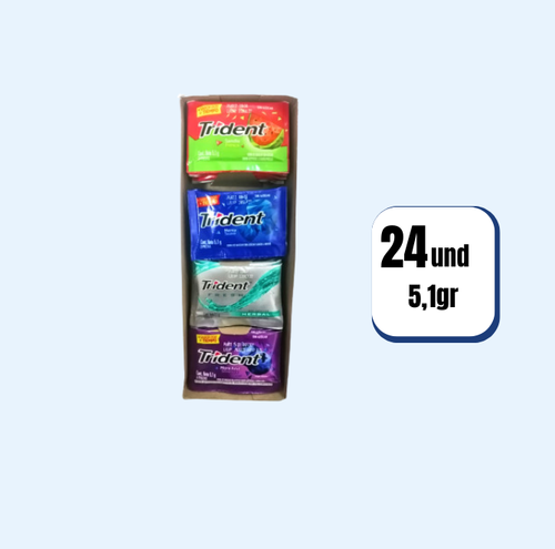 Chicle Dulce Trident 3 Pastillas Surtido 24 Und