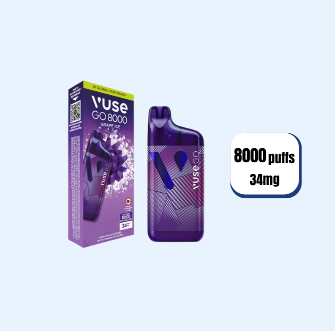 Vaper Vuse Capsulas Grape Ice 34mg 8000 Puffs