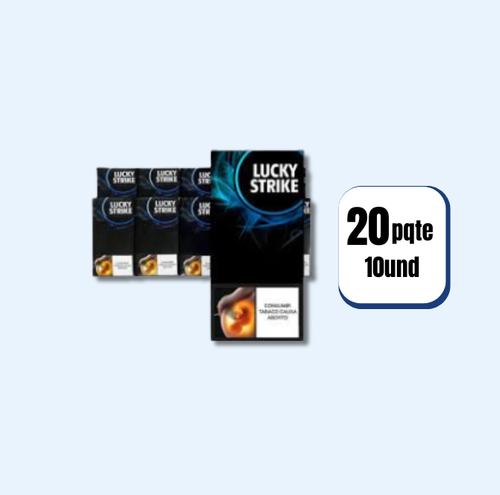 Cigarrillo Cartón Lucky Azul 20 Paquetes 10 Und