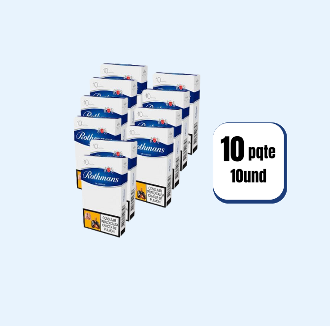 Cigarrillo Cartón Rothmans Blanco 10 Paquetes  10 Und