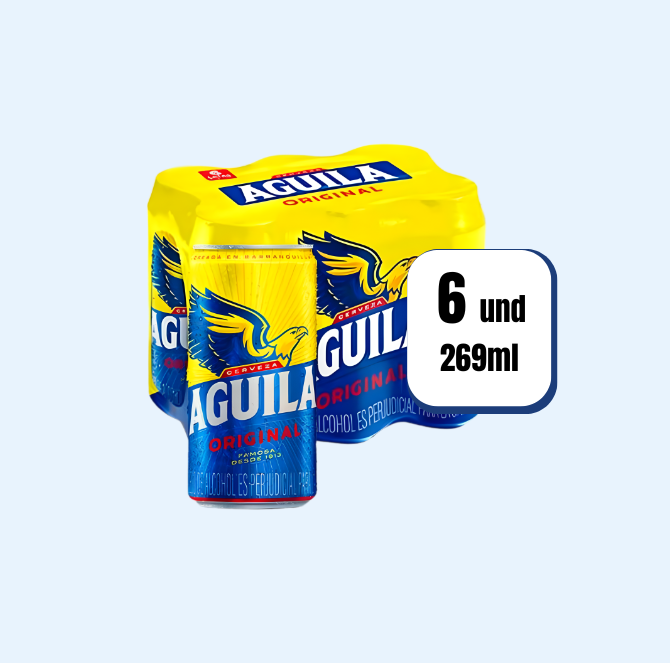 Cerveza Aguila Lata 269ml 6 Und