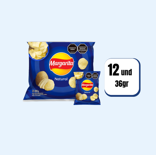 Papas Margarita Natural 36gr 12 Und