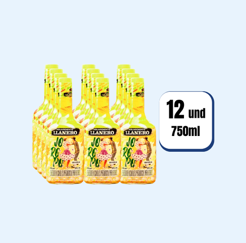 Aguardiente Llanero Botella 750ml 12 Und
