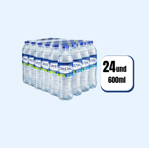 Agua Cristal Pura 600ml 24 Und