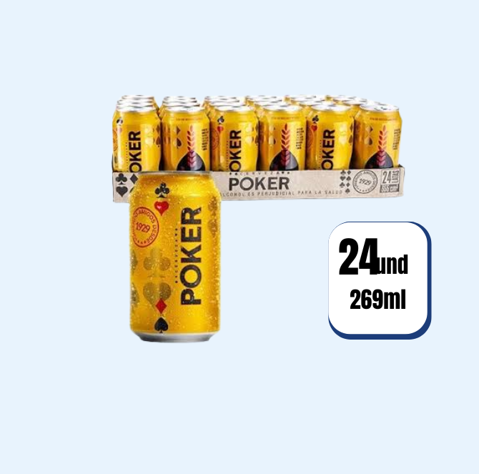 Cerveza Poker Lata 269ml 24 Und