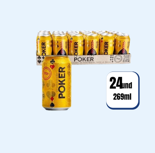 Cerveza Poker Lata 269ml 24 Und