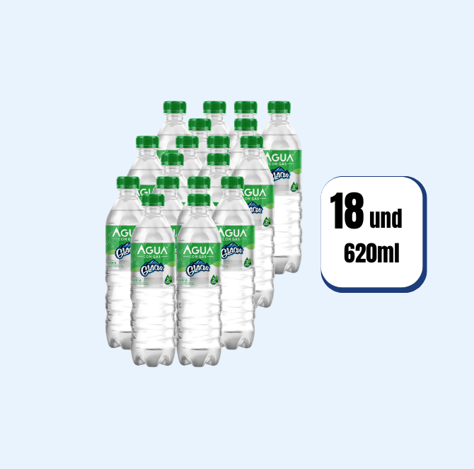 Agua Glacial Con Gas 620ml 18 Und