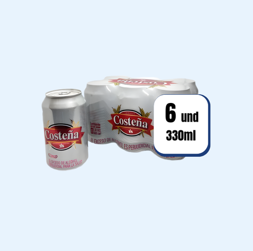 Cerveza Costeña Lata 330ml 6 Und