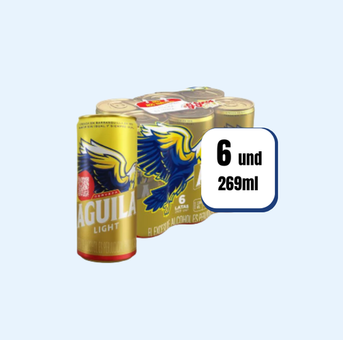 Cerveza Aguila Light Lata 269ml 6 Und