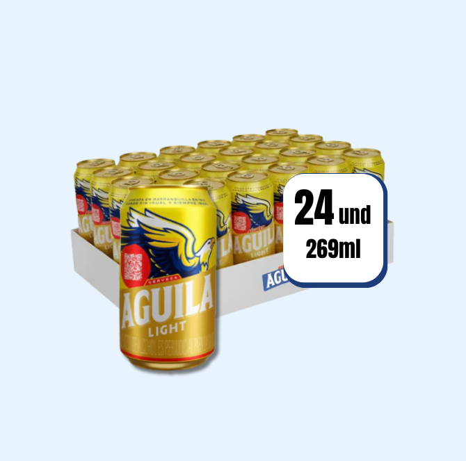 Cerveza Aguila Light Lata 269ml 24 Und