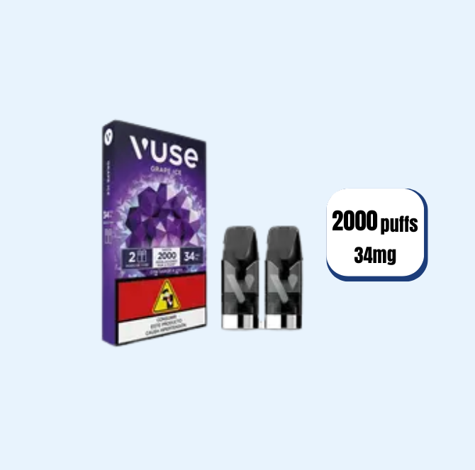 Vaper Vuse Capsulas Grape Ice 34mg 2000 Puffs