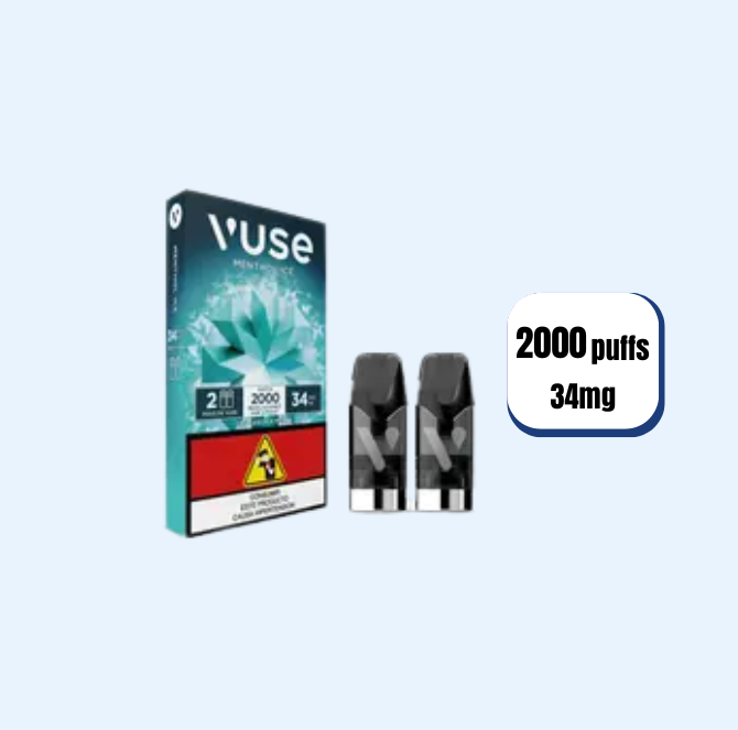 Vaper Vuse Capsulas Menthol Ice 34mg 2000 Puffs