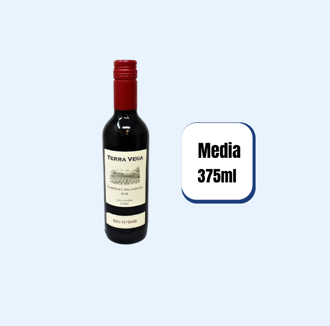 Vino Tinto Terra Vega Cabernet Sauvignon Media 375ml
