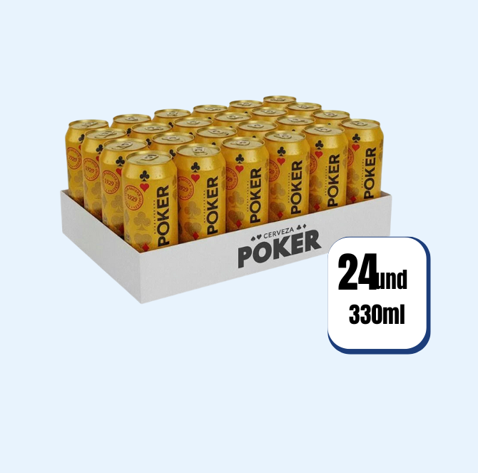 Cerveza Poker Lata 330ml 24 Und