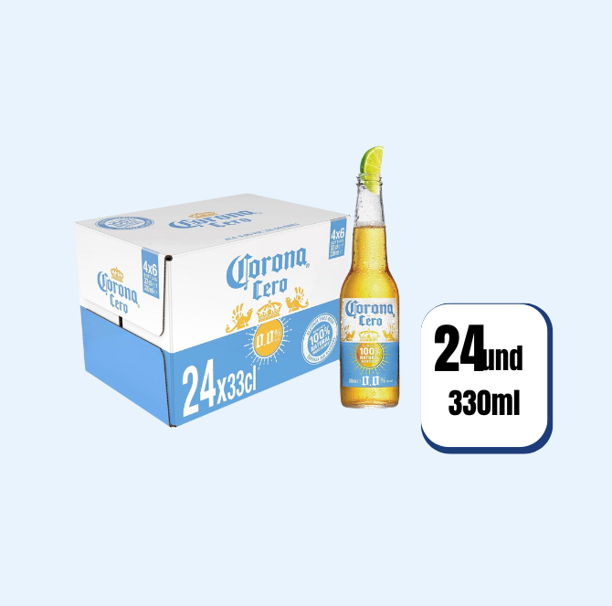 Cerveza Corona Cero Botella 330ml 24 Und