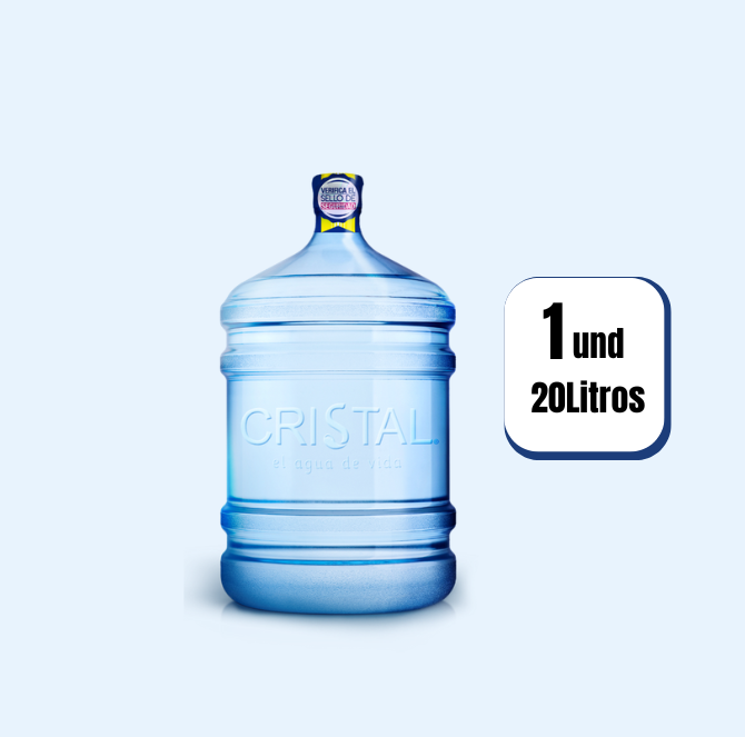 Agua Cristal Botellón 20 Litros