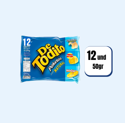 Papas Detodito Natural 50gr 12 Und