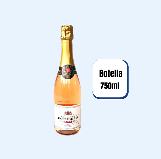 Vino Espumoso Rosado Brut Baron De Rothberg Botella 750ml
