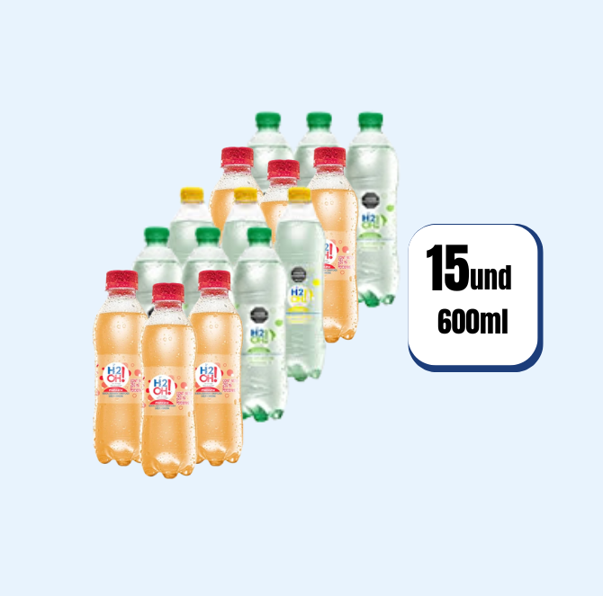 Agua H2OH Surtida Pet 600ml 15 Und