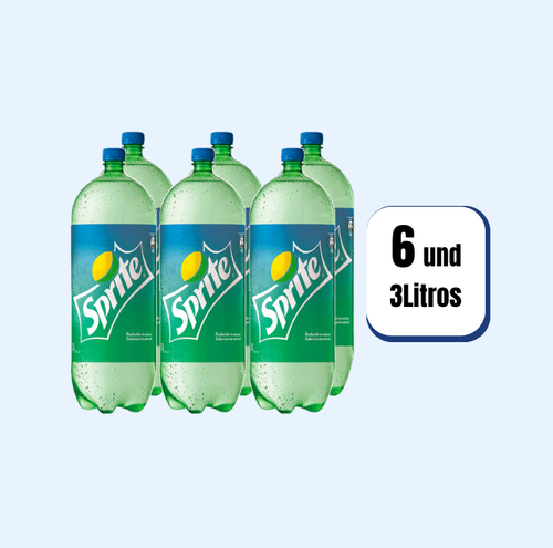 Gaseosa Sprite Pet 3 Litros 6 Und