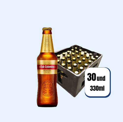 Cerveza Club Colombia Dorada Envase Retornable 330ml 30 Und