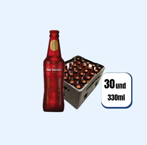 Cerveza Club Colombia Roja Envase Retornable 330ml 30 Und