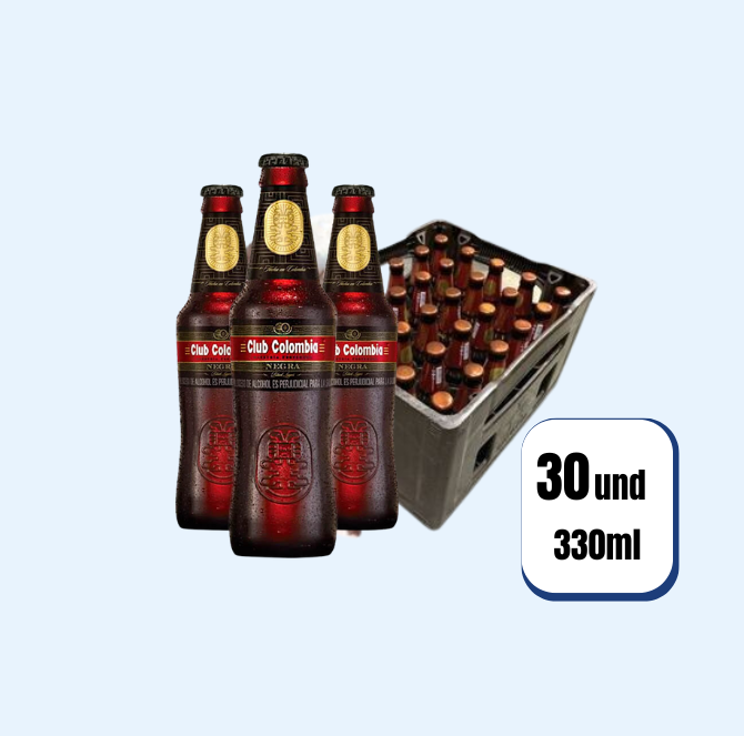 Cerveza Club Colombia Negra Envase Retornable 330ml 30 Und