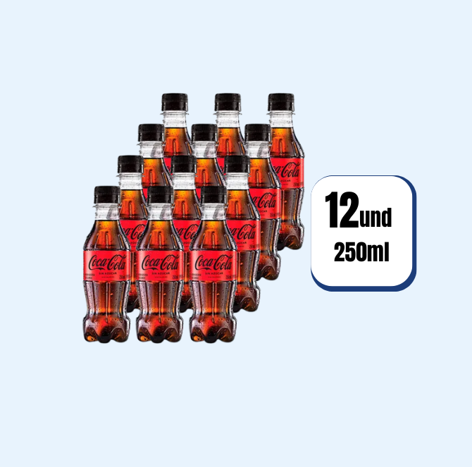 Gaseosa Coca Cola Zero Pet 250ml 12 Und