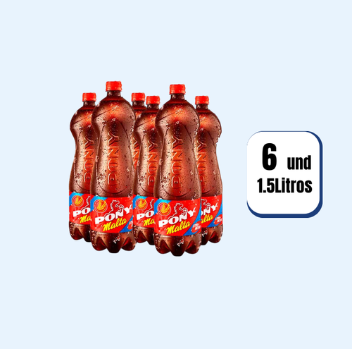 Pony Malta Botella Pet 1.5 Litros 6 Und