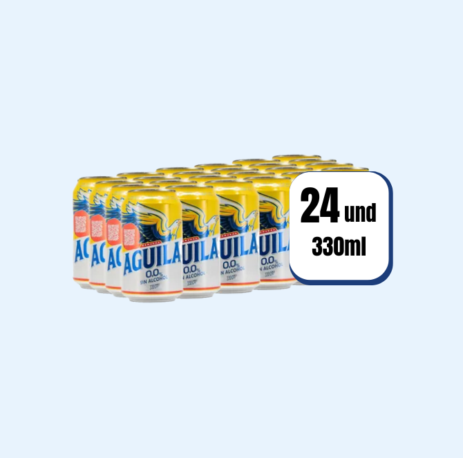 Cerveza Aguila Cero Lata 330ml 24 Und