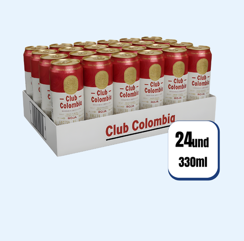 Cerveza Club Colombia Roja Lata 330ml 24 Und