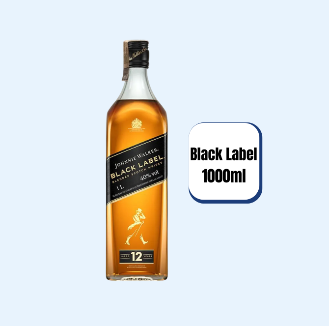 Whisky Johnnie Walker Black Label Blended Litro 1000ml