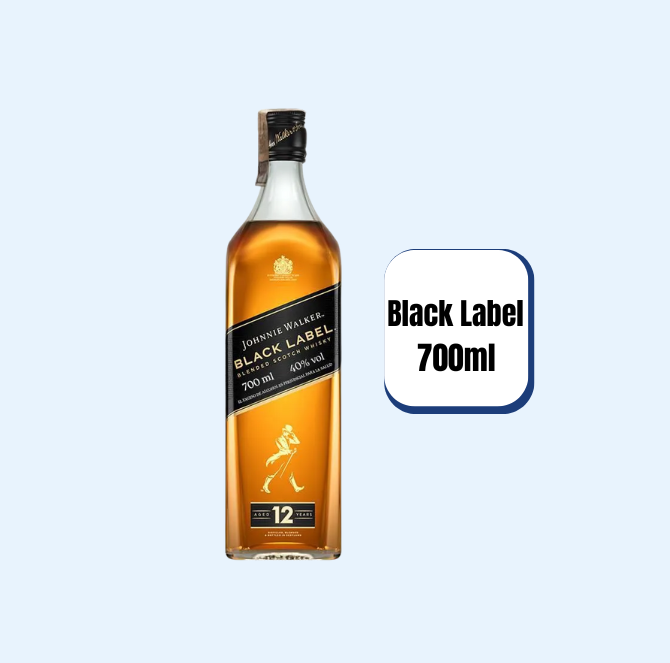 Whisky Johnnie Walker Black Label Blended Botella 700ml