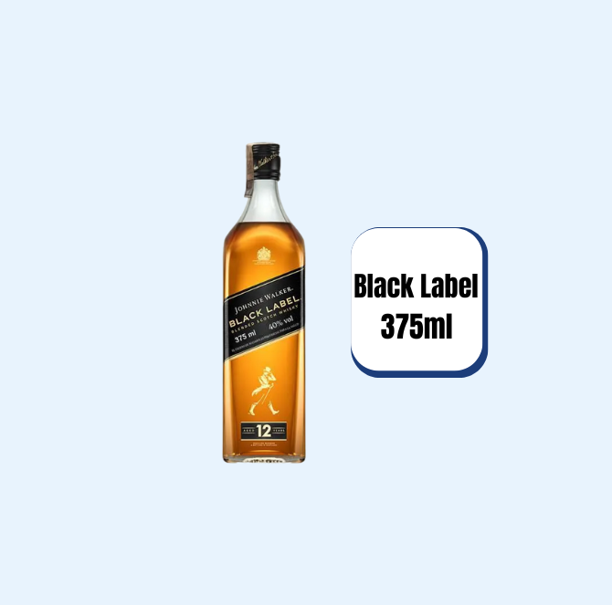 Whisky Johnnie Walker Black Label Blended Media 375ml