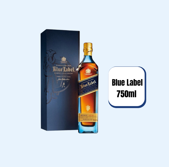 Whisky Johnnie Walker Blue Label Blended Botella 750ml