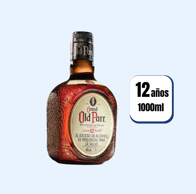 Whisky Old Parr 12 Años Blended Litro 1000ml