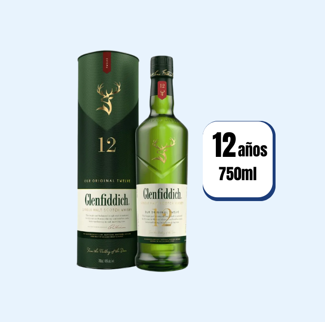 Whisky Glenfiddich 12 Años Botella 750ml