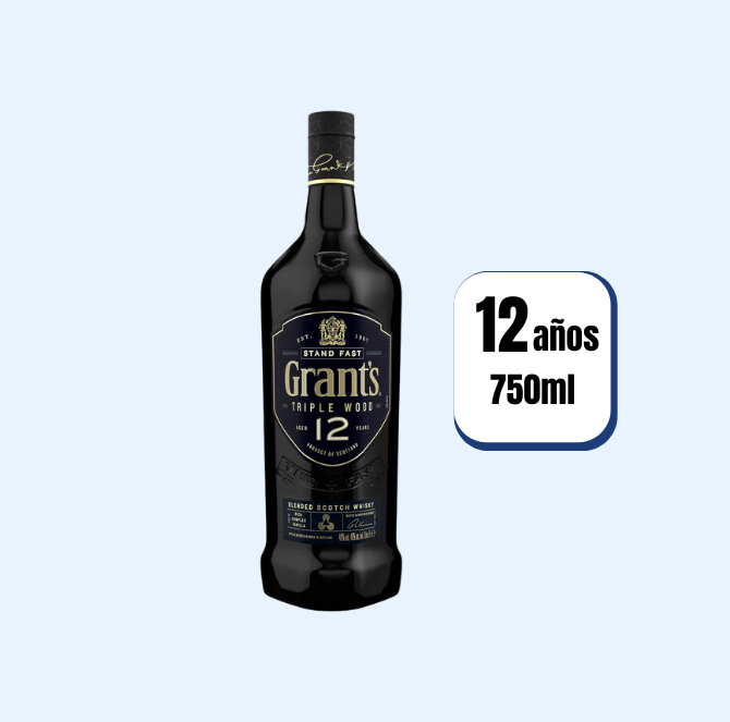 Whisky Grants Triple Wood 12 Años Botella 750ml