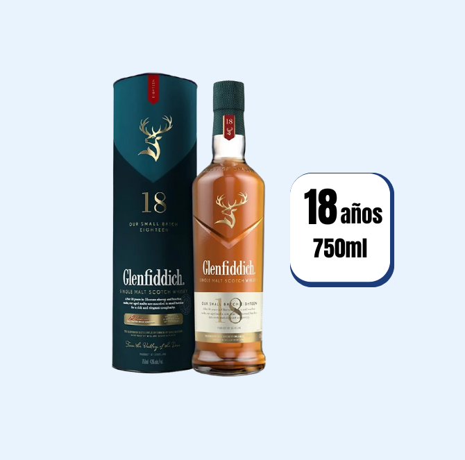 Whisky Glenfiddich 18 Años Botella 750ml