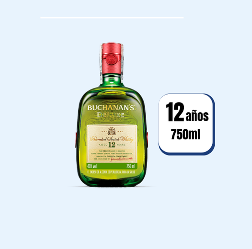 Whisky Buchanans Deluxe Blended 12 Años Botella 750ml