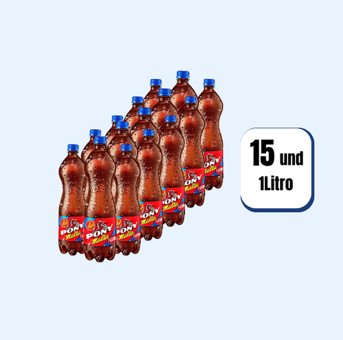 Pony Malta Botella Pet Litro 1000ml 15 Und