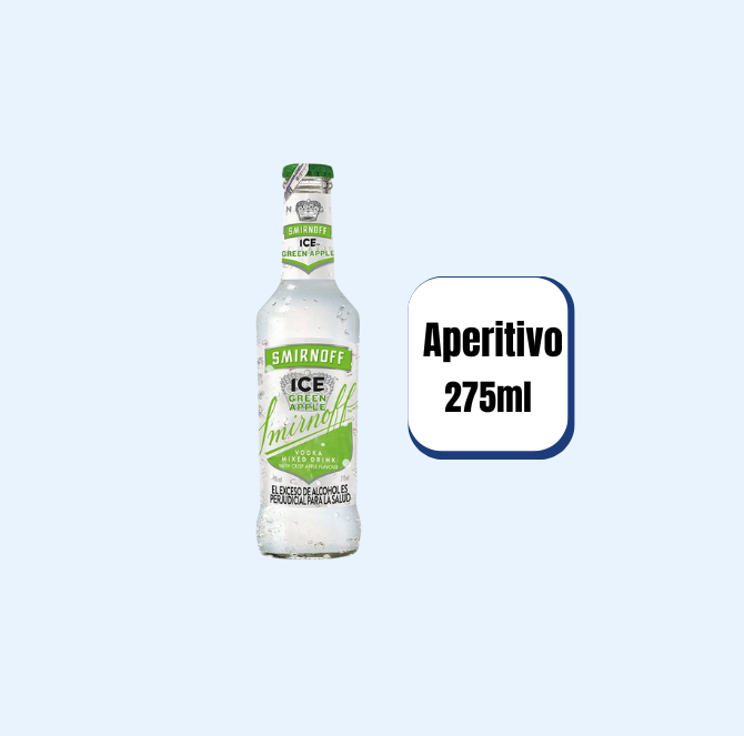 Coctel Smirnoff Ice Green Apple Botella 275ml