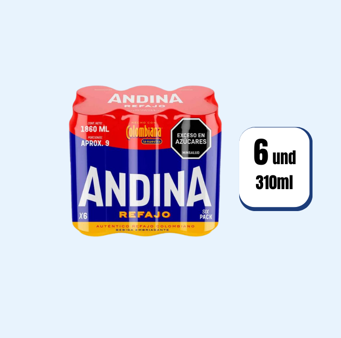 Refajo Andina Lata 310ml 6 Und