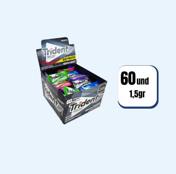 Chicles Trident Surtidos Individual 60 Und