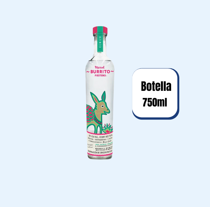 Mezcal Burrito Fiestero Cenizo Botella 750ml