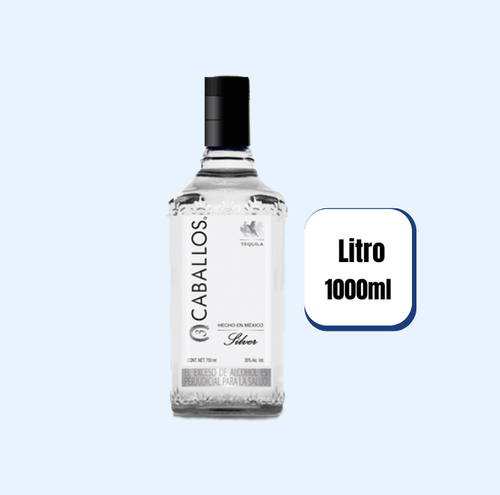 Tequila 3 Caballos Blanco Litro 1000ml
