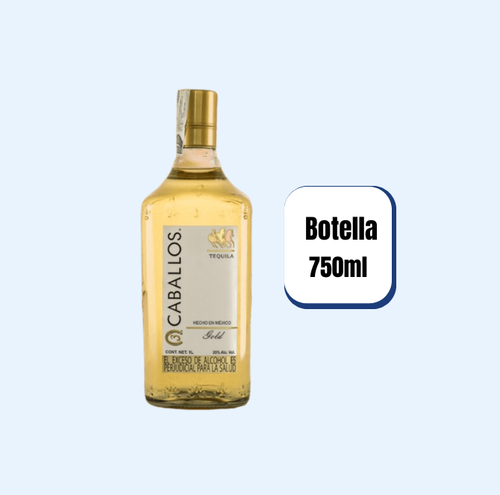 Tequila 3 Caballos Reposado Botella 750ml