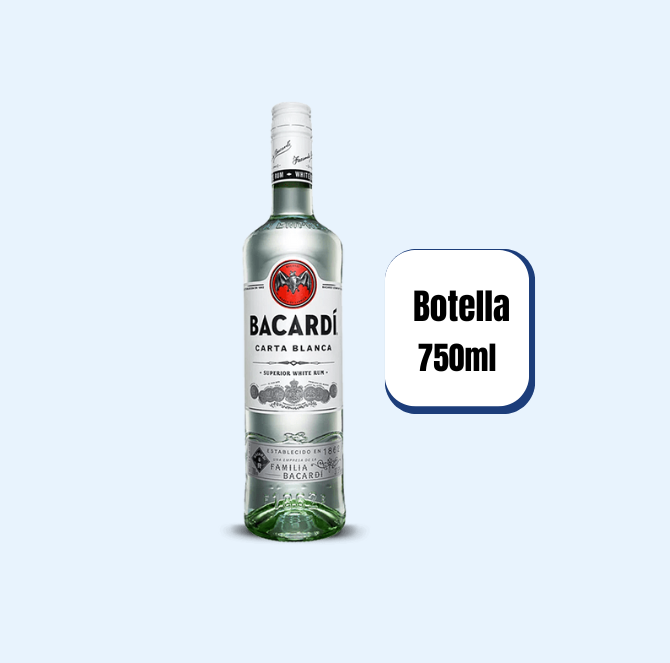Ron Bacardí Carta Blanca Botella 750ml